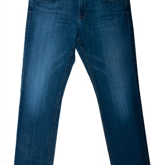 Hudson Byron 5 Pocket Straight Harr Blue Jeans - Picture 2 of 5